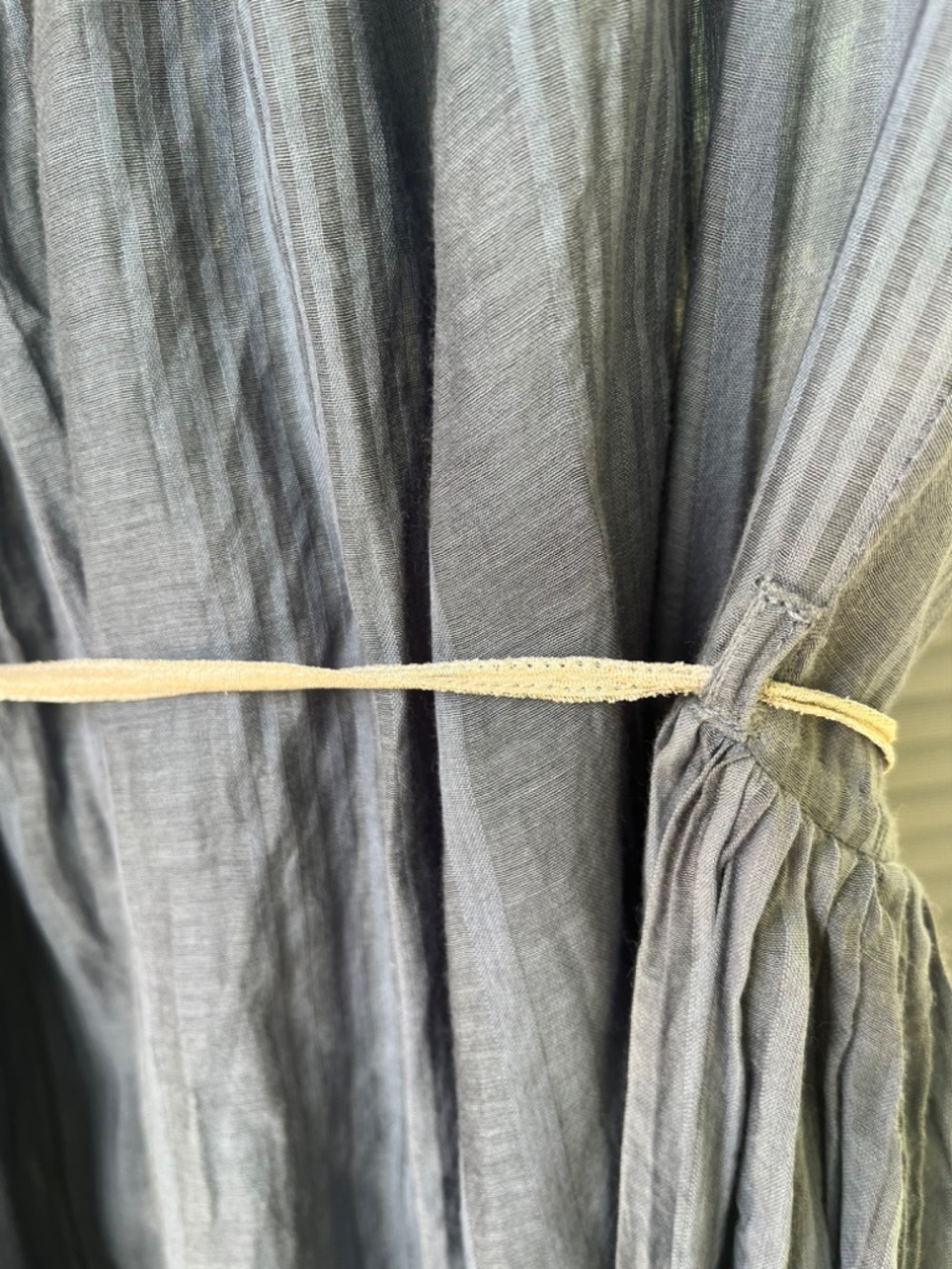 Thierry Colson sheer blue cotton silk blend dress TU size (French for ONE SIZE) - Picture 7 of 10